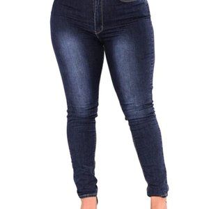 HIGH WAIST JEANS FEMME WOMEN 5XL 6XL 7XL PLUS SIZE LEGGINGS BLUE DENIM